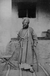 Retrato de un hombre tomado durante la Segunda Guerra Anglo-Afgana, 1878-80